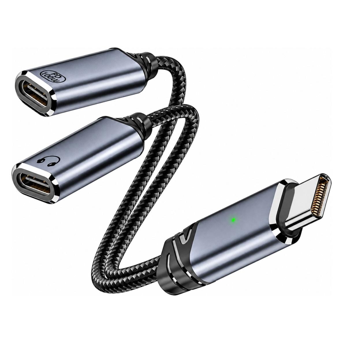 PowerGuard USB-C Audio Adapter mit 100W PD Charge & 480 Mbps Data (00036723)