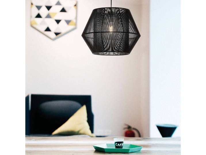 Hanglamp Zaira, dimbaar, zwart, Woon-/ Eetkamer, Scandinavisch, hanglamp