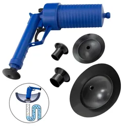 Professioneller Plunger mit Druckluftpistole.