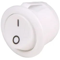 WS R13-112 AAAB - Wippenschalter rund, 1x Ein - Aus, weiß