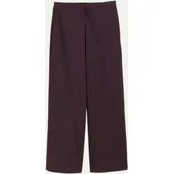 Culotte-Fit Stoffhose Violett M