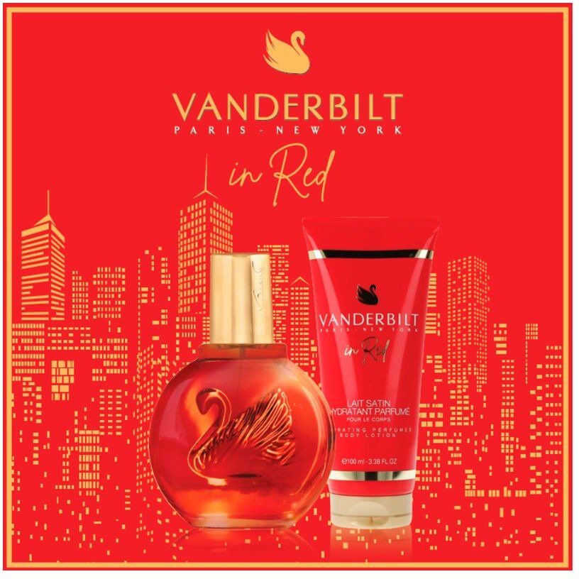 Gloria Vanderbilt In Red - 100ml Eau De Toilette Gift Set