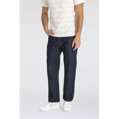 5-Pocket-Jeans LEVI'S "555 RELAXED STRAIGHT", Herren, Gr. 29, Länge 32, blau (welcome to the game), Denim/Jeans, Obermaterial: 100% Baumwolle, relaxed fit, Jeans 5-Pocket-Jeans