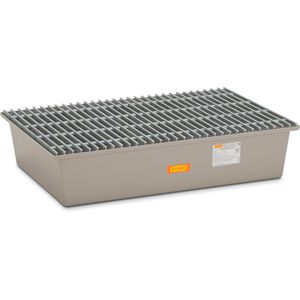 CEMO Auffangwanne 220/2, 6886, aus GFK, 128 x 85cm, mit GFK-Gitterrost, 220 Liter