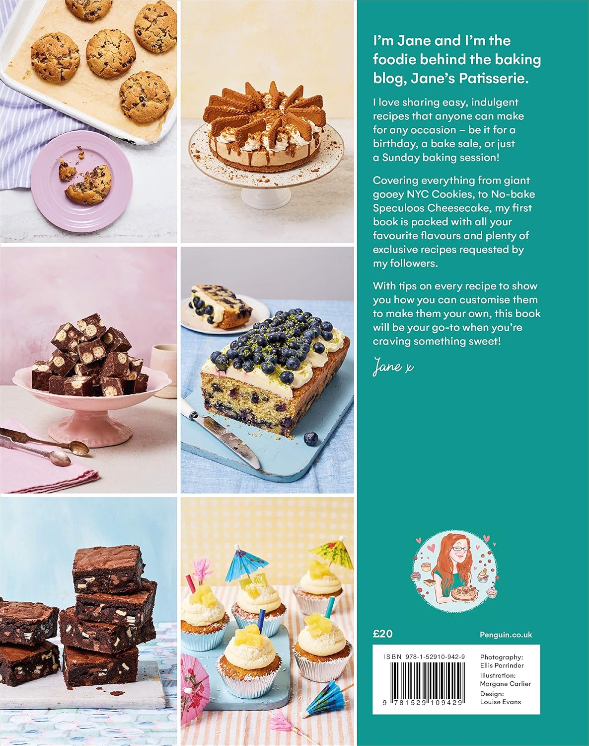 Ebury Press Jane's Patisserie by Jane Dunn - Hardback Cookbook - No.1 Sunday Times Bestseller - 100 Customisable Cake, Bake & Dessert Recipes