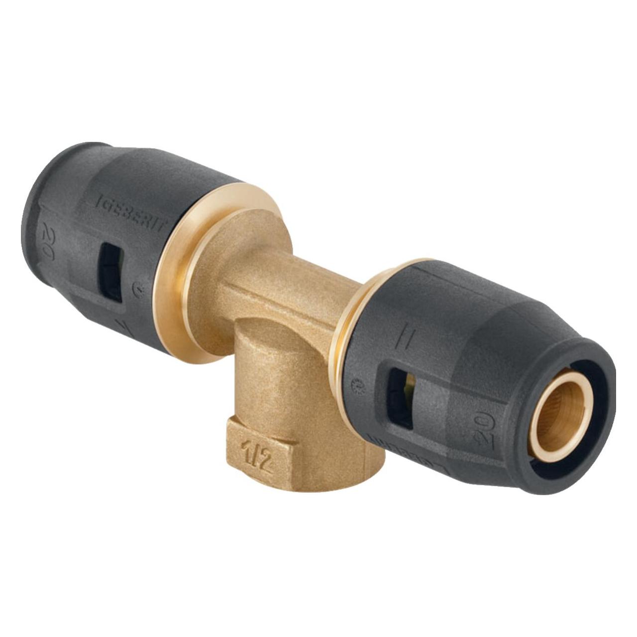 Geberit T-Stück PushFit d= 25x25mmxRp 3/4, mit IG, Messing (T-Verbindung) (79231469)