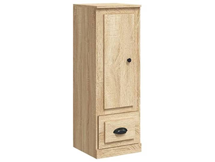Kaorsrow Highboard Sonoma-Eiche 36x35,5x103,5 cm Holzwerkstoff Schrank Kompakter Beistellschrank für Wohnzimmer und Flur, bietet viel Stauraum sowie Stellfläche für Dekoration.