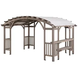Sunjoy Zedernholz Pergola DAJTI - 305cm x 427cm, grau