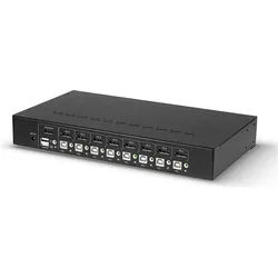 Lindy 8 Port DisplayPort 1.2 USB 2.0 KVM Switch, KVM Switch, Schwarz