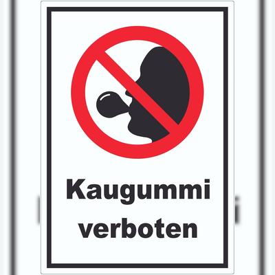 HB-Druck Aufkleber Kaugummi verboten A7 (74x105mm)