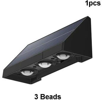 Uplifted Finds Solar Wall Light Outdoor Porch Waterproof LED Lamp With Automatic Night Lighting 3 Beads