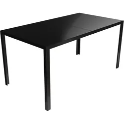 Mojawo, Gartentisch + Balkontisch, 5tlg Gartengarnitur Gartenmöbel Glastisch 150x80cm 4 x Stuhl (150 x 80 x 74 cm)