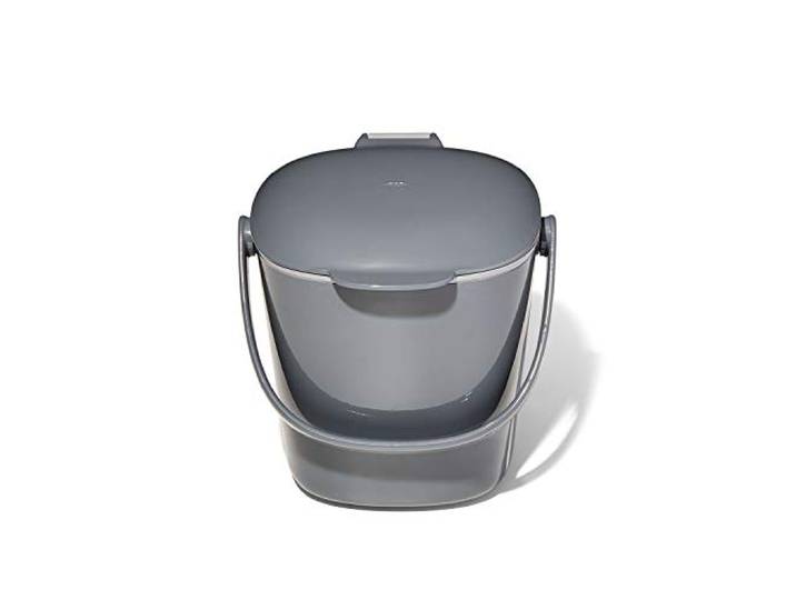 OXO Good Grips Komposteimer grau, 2,8 L Funktionales Design, komfortabler Griff, einfach zu reinigen und aufzubewahren