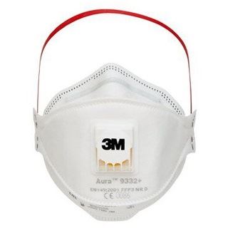 3M Atemschutzmasken AuraÖ Comfort Cool FlowÖ 9332+ FFP3 NR D EN 149:2001, 5 St.