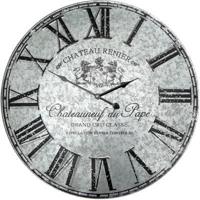 Wanduhr AMBIENTE HAUS "Wanduhr - Metall 58cm", silber (silberfarben), B:58cm H:58cm T:4cm, Wanduhren, Wanduhr