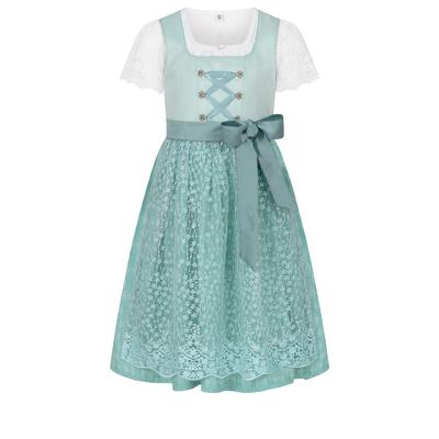 Dirndl NÜBLER "Kinderdirndl Gundi", Mädchen, Gr. 128, EURO, blau, Obermaterial: 100% Polyester PES., Kleider