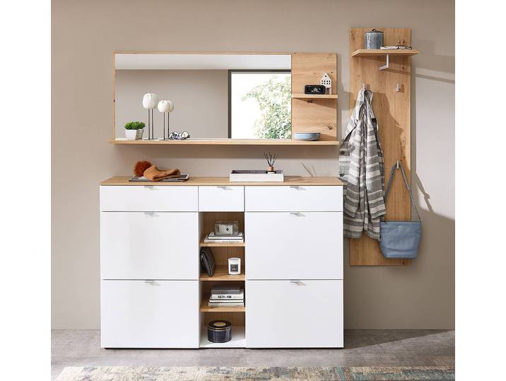 Ensemble de vestiaires 3 pièces 188 x 170 x 38cm Blanc/Blanc