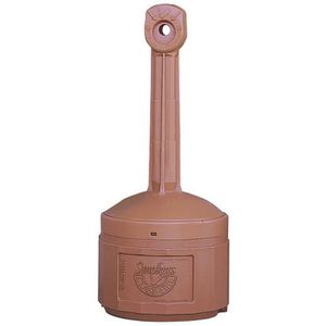 Justrite Aschenbecher Smoker's Ceasefire, terracotta, Outdoor, Standascher aus Kunststoff, 42 x 98 cm, winddicht, 15 Liter