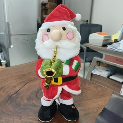 Tiny Tots Teens Trends Glowing Halloween Christmas Decoration, Electric Dancing Christmas Tree Plush Toy, Swinging Singing Festive Home santa