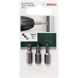Bosch Accessories 2609255973 Bit-Set 3teilig Schlitz, Kreuzschlitz Phillips, Kreuzschlitz Pozidriv