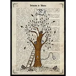 POSTER Baum Mit Mikrofone A4 Rahmenlos