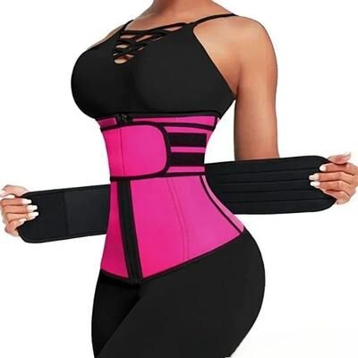 Uplift Essentials Womens Fitness Sauna Sweat Neoprene Slimming Belt rose Red l