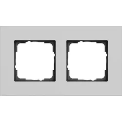 Gira Abdeckrahmen 2-fach Alu.Grau(lack.) 0212405