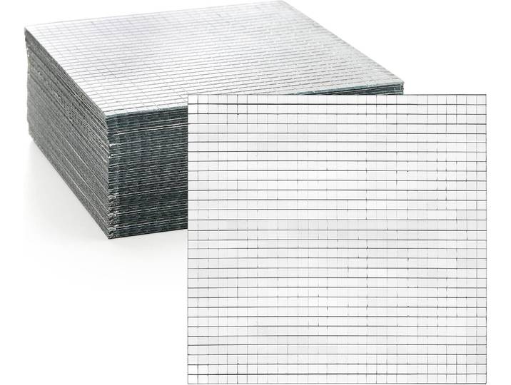 36000 pièces de mosaïque miroir, autocollants miroir autocollants 5 x 5 mm, mini miroirs carrés en acrylique, autocollants boule disco