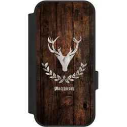 Nivocase Klapphülle für Google Pixel 10 Pro Handyhülle aus Kunst Leder NIVOflip schwarz Hirsch Holz (Google Pixel 10 Pro), Smartphone Hülle, Schwarz