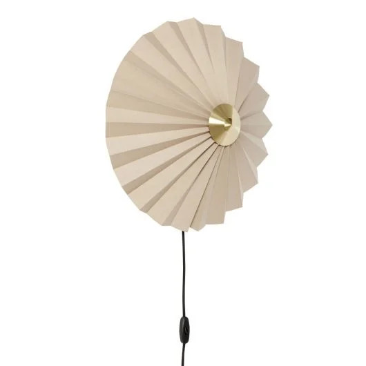 Hubsch Wandlamp textiel en metaal - zand/messing