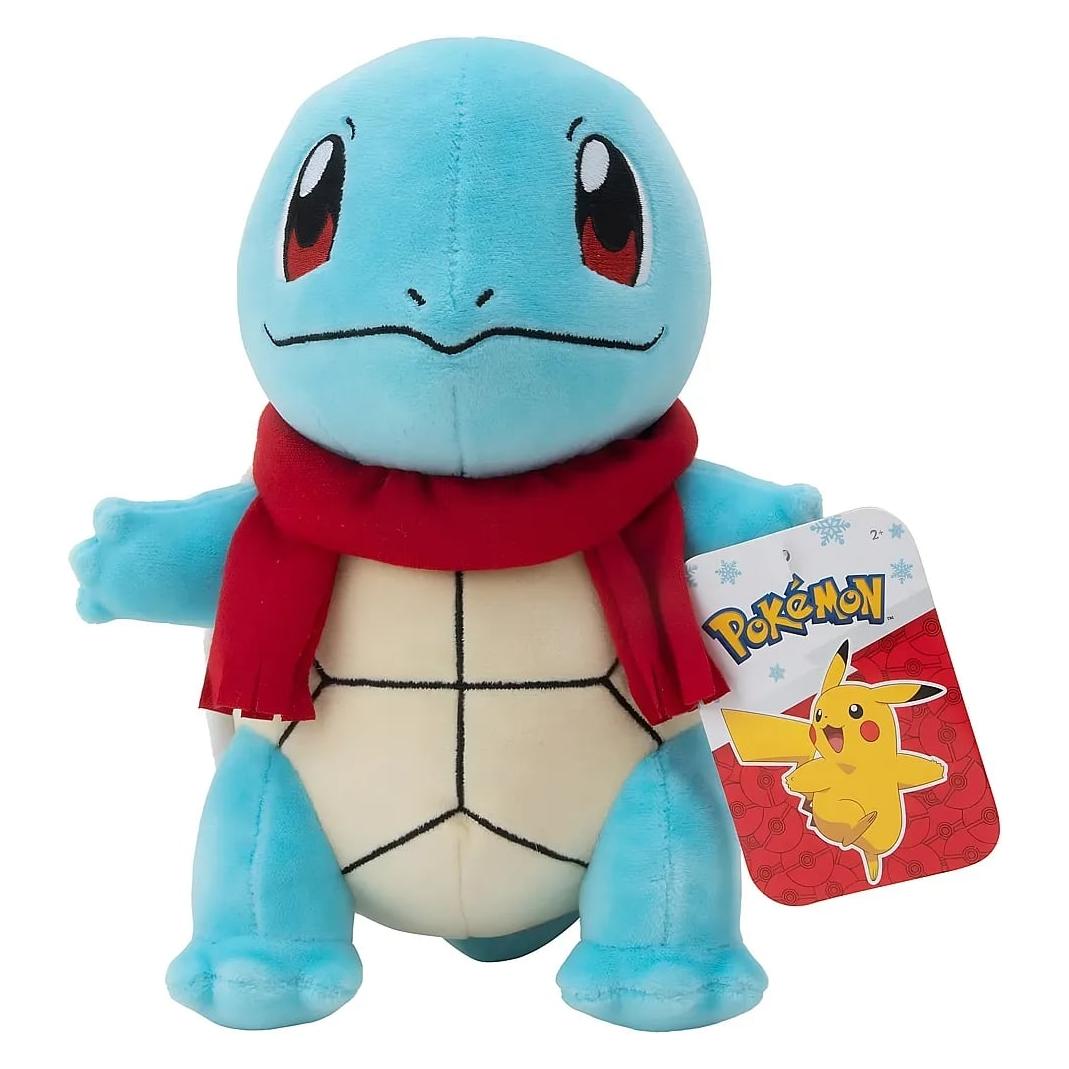 Jazwares Pokémon Plüschfigur Winter Shiggy mit Ohrenschützern 20 cm (20 cm) (50838)