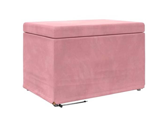 Makastle Hocker Rosa 61 x 41 x 40 cm Samt und Engineering Holz