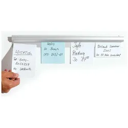Catch-Ball, Zubehör Präsentieren, Catchball Infoboard Klemmleiste 100,0 cm weiss selbstklebend, Wandmontage