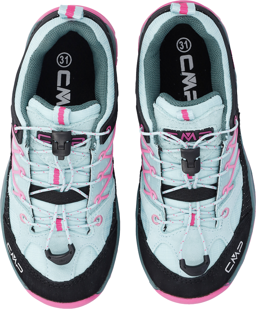 Wanderschuh CMP "KIDS RIGEL LOW WP TREKKING SHOES", Kinder, Gr. 32, Synthetik, pink (opale, bubblegum), Leder, Synthetik, Schuhe Wanderschuh, wasserdicht opale, bubblegum 32, Synthetik