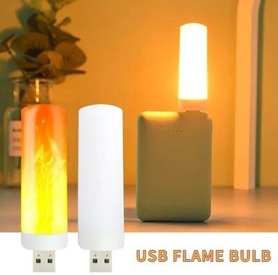 Uplift Treasures USB LED Flame Effect Night Lamp Light USB LED Flame Effect Night Lamp Light