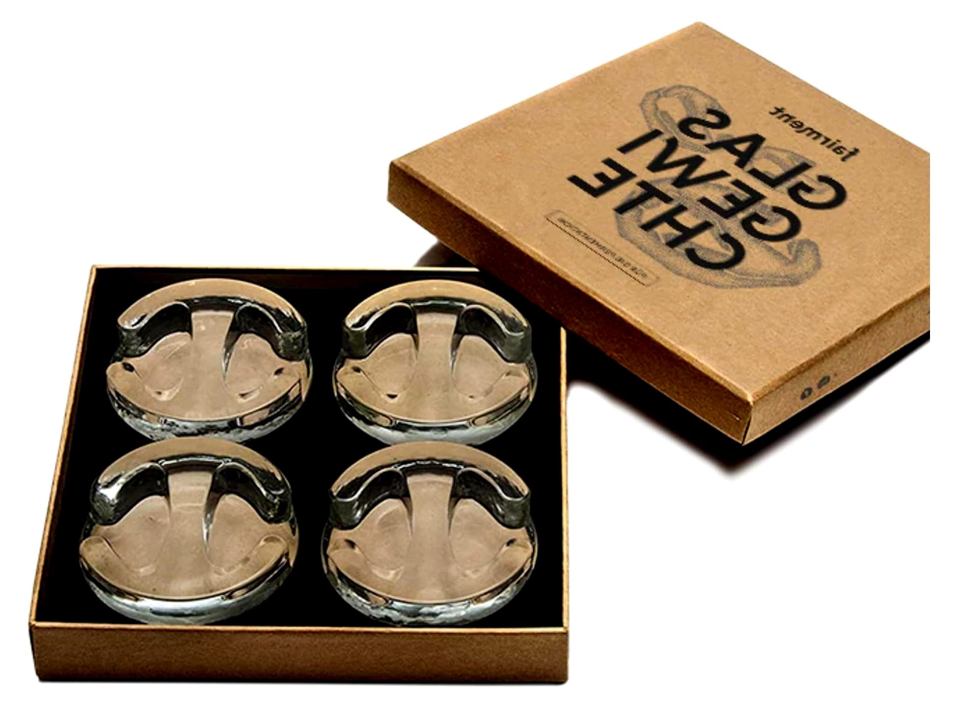 4er Set Glas-Gewichte zur Fermentation von Sauerkraut, Kimchi, Gurken usw. Beschwerungsstein