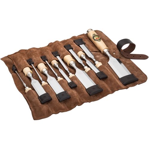 Kirschen Stechbeitelsatz in Ledertasche, 12-tlg.