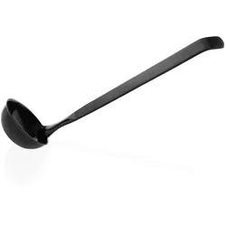 WAS Germany Servierlöffel Kitchen Tool 1887, 32 cm, geschlossen, mit schwarzer PVD Beschichtung, Chromnickelstahl