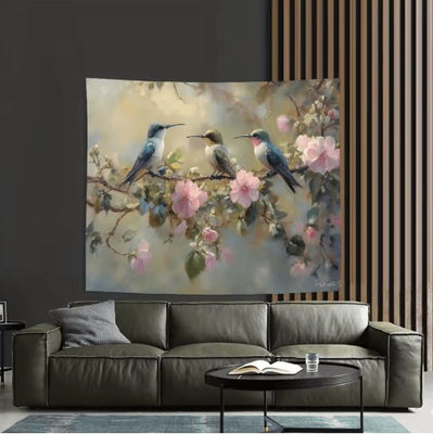 Inspire Picks Elegant Hummingbird Wall Tapestry Floral Nature Wall Hanging Decor lf 5130162gt 70x100cm