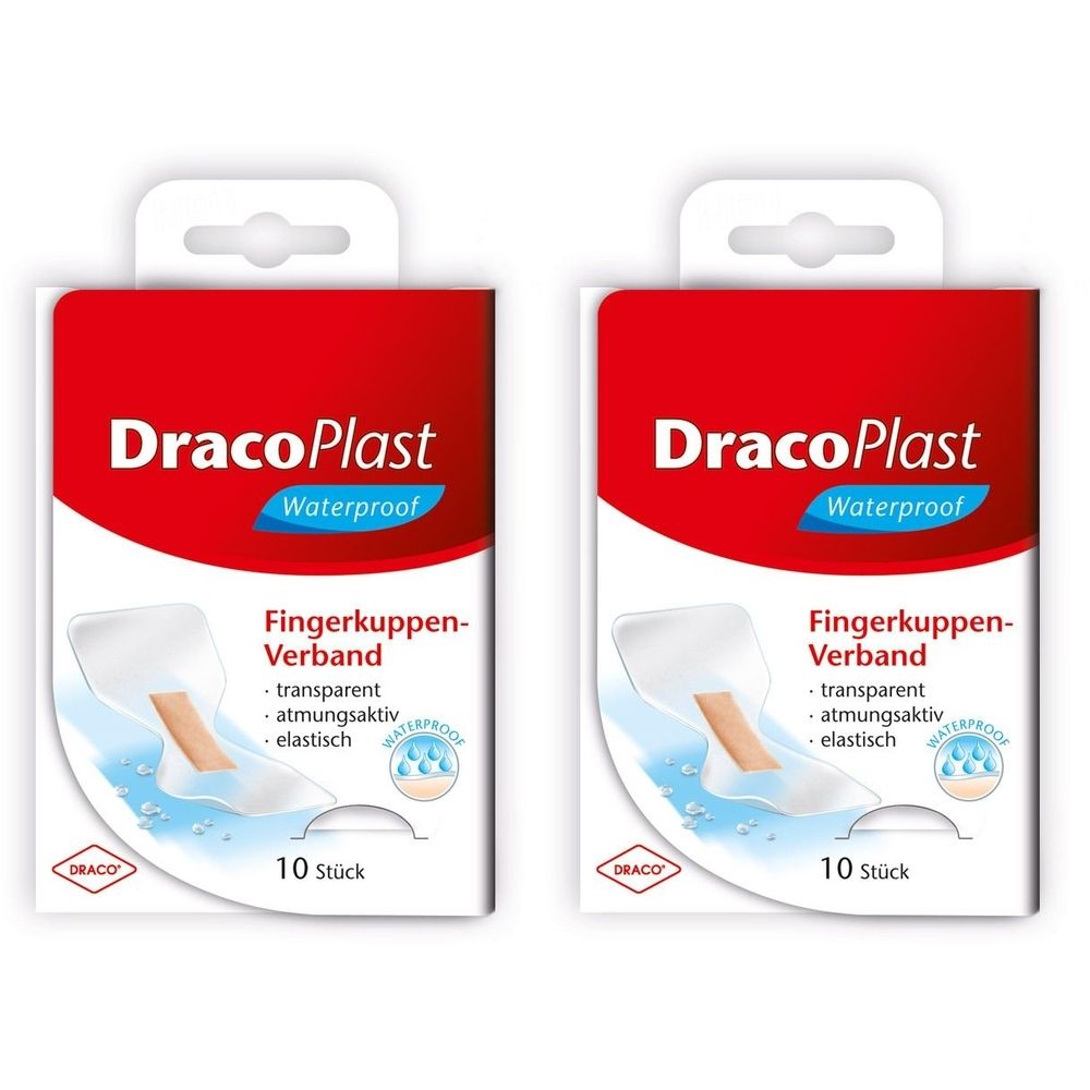 Dracoplast waterproof Fingerkuppenpflaster 2x 2x10 St Pflaster
