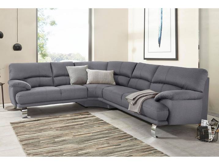 TRENDMANUFAKTUR Ecksofa Cecilia II, in italienischen Design, bequem, hoher Sitzkomfort, L-Form, extrabreite Armlehnen für noch mehr Sitzkomfort