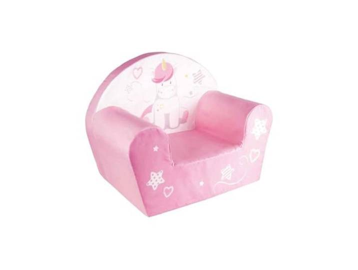 FUN HOUSE 713069 Eenhoorn-stoel voor kinderen, herkomst Frankrijk, stof, roze