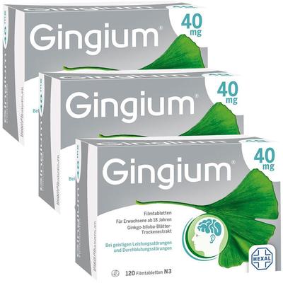 Gingium 40Mg Filmtabletten 3er-Pack 3x120 St