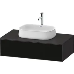 Duravit Zencha Konsolenwaschtischunterbau wandhängend Graphit & Schwarz Linienstruktur n/a & Superma ZE4811063800000