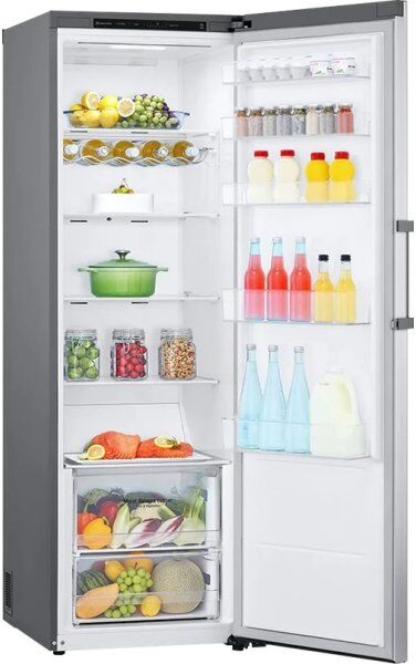 Lg Fritstående Køleskab, 186cm, Stål