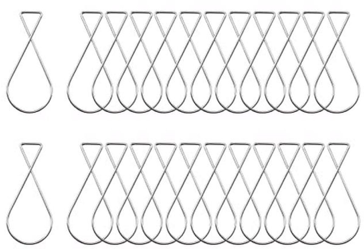 100 stuks 8-vormige plafondhaken van veerstaal voor decoratie en verlichting