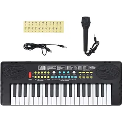 vidaXL Damiano (37 Tasten), Keyboard, Weiss, Schwarz