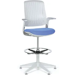 Arbeitsstuhl GREG ohne Rollen, blau