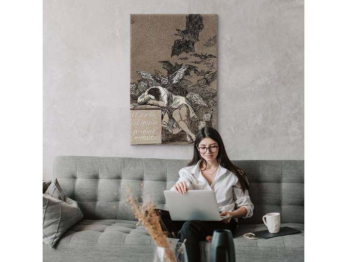 Toile Le sommeil de la raison Feutre Beige/Beige 60 x 90cm