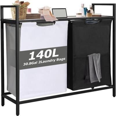 No 0L Large Laundry Hamper Basket with Pull Out